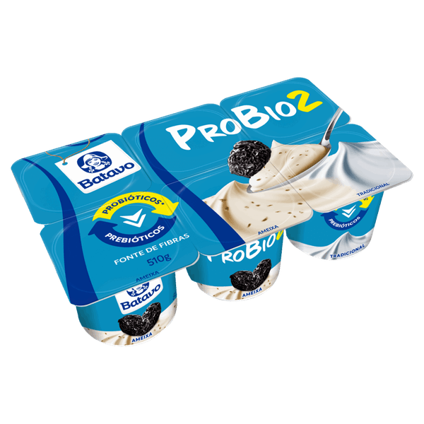 Iogurte-Integral-Ameixa---Tradicional-Batavo-Probio2-Bandeja-510g-6-Unidades Iogurte-Integral-Ameixa---Tradicional-Batavo-Probio2-Bandeja-510g-6-Unidades