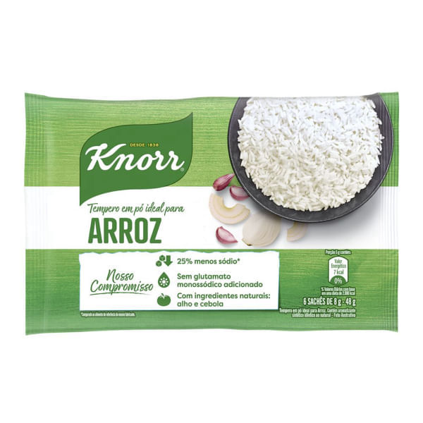 Tempero Knorr Meu Arroz Alho e Cebola 48g Tempero Knorr Meu Arroz Alho e Cebola 48g
