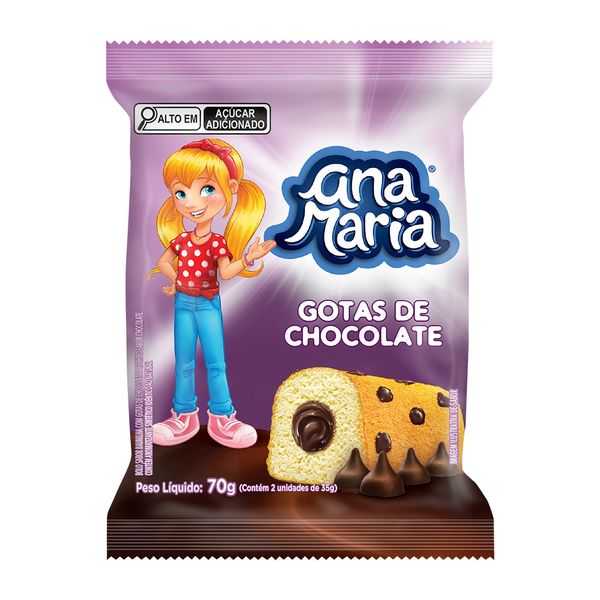 Bolinho Ana Maria Gotas de Chocolate 70g Bolinho Ana Maria Gotas de Chocolate 70g