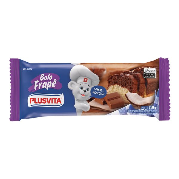 Bolo Plus Vita Frappé Califórnia Baunilha/Chocolate 250g Bolo Plus Vita Frappé Califórnia Baunilha/Chocolate 250g