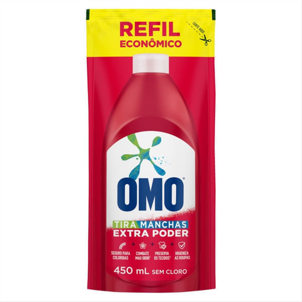 Tira Manchas Omo Roupas Coloridas 450ml (Sachê) Tira Manchas Omo Roupas Coloridas 450ml (Sachê)
